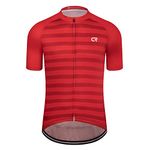 Coconut Ropamo Men's Cycling Jersey Shorts Sleeve Bike Clothing Biking Shirt with 3 Pockets, Red, X-Large