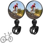 2 PCS Bike Mirror Set, Rear View Handlebar Mirrors for Bicycle, Adjustable and Rotatable, Safe Cycling Accessories, Wide Angle Vision for Mobility Scooters, Electric Bikes, Mountain Bikes