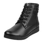 Mochi Women Black Leather Ankle Boot UK/3 EU/36 (31-96)