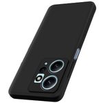 Fashionury Back Cover Case for Redmi Note 12 4G | Camera Bump Protection | Matte Soft Silicon Flexible | All Side Shock Proof Rubberised Back Case Cover for Redmi Note 12 4G (Black)