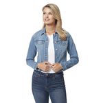 Jessica Simpson Women's Pixie Classic Feminine Fit Crop Jean Jacket, Go Steady, 3X