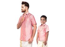 Like Father Like Son Dhoti Set (44M x 13-14 Years, Light Pink)