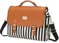 LOVEVOOK Laptop Bag for Women, 15.6 Inch Large Capacity Computer Teacher Bags Work Business Bags Tote Briefcase Purse, Cute Shoulder Messenger Bag Laptop Sleeve Case, Dark Green-Beige