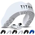 Titan Armour® Gum Shield | Dual-Layer | Adults & Junior Custom-Fit Mouth Guard | Case Inc | Boil & Bite Mouthguard Boxing, Rugby, MMA, Hockey & All Contact Sports | UK Brand