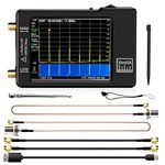 Portable TinySA Spectrum Analyzer, SEESII Upgraded V0.3.1 Tiny Frequency Analyzer with Antenna SMA Male to UHF Female Cables, 100kHz to 960MHz MF/HF/VHF UHF Input, 2.8'' Touchscreen Signal Generator