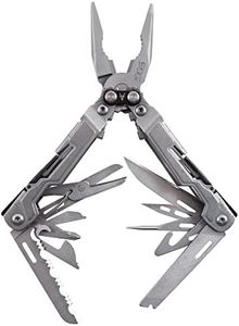 SOG PowerPint Mini Compact Stainless Steel Multi-Tool |18 Lightweight Specialty Tools & SOG Multitool Pliers Pocket Knife, Stone Wash