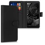 kwmobile Case Compatible with Alcatel 1B (2020) - Wallet Case PU Leather Phone Cover with Card Holder Slots - Black