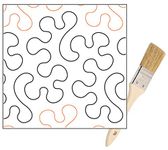 Pantographs for Longarm Quilting Paper Roll - Long Arm Quilting Machine Patterns for Quilt Making | Stipple Quilting Pantographs Design | Set Includes Long Arm Machine Rails and Tracks Wiping Brush