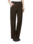 WonderWink Women's Wonderwork Pull-On Cargo Scrub Pant, Chocolate, 2X