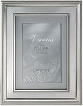 Lawrence Frames 4 by 6-Inch Silver Plated Metal Picture Frame, Brushed Silver Inner Panel