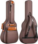 CAHAYA Guitar Bag Acoustic 40 41 42 Inch Guitar Case Upgraded Premium Version 12mm Sponge Padded, Brown, 107 * 42 * 11cm, Guitar Bag