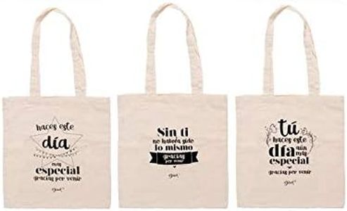 Lote de 20 Bolsas de Tela Bolsos de Yute Frases "GRACIAS POR VENIR" 40,5 x 36,5 cm - Bolsas con Frases Originales para Detalles y Regalos, bolsas de Tela