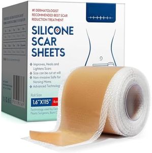 VENDEX Reusable Easy-Tear Scar Remover Transparent Medical Silicon Gel Sheet Tape Roll Use For Surgery, C-section, Burn, Acne, Keloid, Thyroid (1.6" x 60")