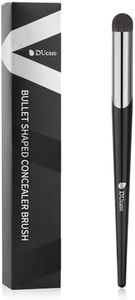 DUcare Tapered Small Concealer Brush Under Eye, Nose Contour Brush Mini Makeup Brushes Ideal for Liquid, Cream, and Powder Concealer (Black)