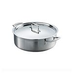 Le Creuset 3-Ply Stainless Steel Sauteuse, 3-Ply, 28 cm, 96100928000000, Silver