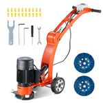 VEVOR Electric Concrete Floor Grinder 7" Walk-Behind Grinder 1.7HP Concrete Floor Polisher, 1300W Grinding Machine, 1720RPM Upgrade Brushless Motor Surfacing Grinder for Granite/Marble/Stones