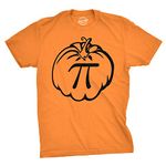 Pumpkin Pi Tshirt Funny Math Shirt Pie Tee Thanksgiving Fall Autumn Tshirt Mens Funny T Shirts Halloween T Shirt for Men Funny Thanksgiving T Shirt Novelty Orange L