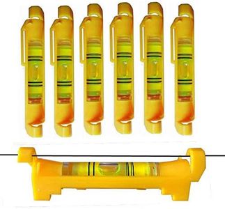 6x Hanging Bubble Line Level for Building Trades, Engineering, Surveying, Metalworking and other Equipment Measure (Yellow - 6 Pack)