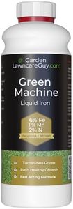 Green Machine - Liquid Iron Sulphate with Nitrogen Lawn Feed - Grass Fertiliser & Treatment for Lawns - Turns Grass Greener - 1 Litre covers 330m² - Garden Lawncare Guy