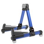 Aroma Guitar Stand Guitar Accessories Black AGS-8 A Shape Stand Universal Adjustable and Stable Foldable (Blue)