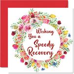 Get Well Soon Cards for Men - Wishing You A Speedy Recovery - Get Well Cards for Women, Get Well Soon, 145mm x 145mm Get Well Greeting Cards for Best Friend Brother Sister Work Colleague