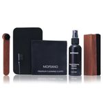 Vinyl LP Record Cleaning Set 6-in-1 | Includes Velvet Padding Brush, LP Cleaning Fluid, Stylus Brush, Nylon Brush, Microfibre Cloth and Storage Box