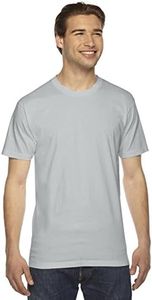American Apparel 2001 AM 2001 MEN FINE JERSEY SS TEE NEW SILVER L