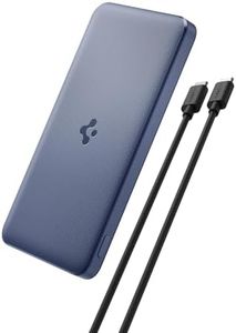 Spigen 10,000mAh, 22.5W Fast Charging Power Bank with PD3.0 20W for 2 USB-C Ports, QC3.0 22.5W for 1 USB-A Port - Navy Blue