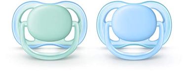 Philips Avent Ultra Air Pacifier, 0-6 months, blue/green, 2 pack, SCF244/20