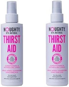 Noughty 97% Natural Thirst Aid Conditioning and Detangling Spray, 97% Natural Sulphate Free Vegan Haircare, Leave In Hair De-Tangler Treatment for Dry and Damaged Hair, 2 x 200ml Spray DUO