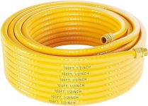 100FT 1/2 '' Flexible Gas Line,CSST Corrugated Stainless Steel Tubing,Natural Gas Line Pipe Propane Conversion Kit Grill Hose with 2 Male Adapter Fittings