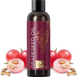 Pure Grapeseed Oil for Skin Care - Cold Pressed Grape Seed Oil Liquid for Skin with Moisturizing Carrier Oil for Essential Oils Mixing - Natural Vitamin E Anti Aging Body Oil for Dry Skin and Hair