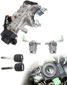 RADVIK Ignition Switch Lock Cylinder 2 Keys with 2 Lock Cylinder Fits 2003-2005 Honda Accord, 2005-2006 CR-V, 2003-2005 Fit, 2005-2008 Odyssey, OE# 35100-SDA-A71 06350-SAA-G30 (with Chip ID48 Keys)