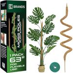 K-Brands Moss Pole 63 Inches - Bendable Monstera Plant Support - Moss Poles for Climbing Plants - Plant Pole Plant Sticks Support - Plant Stakes kit for Indoor Plants