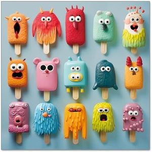 500 Pieces Jigsaw Puzzles for Adults and Teens and Kids Family Happy Gift Colorful Popsicles (Monster Popsicles)