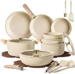 CAROTE 25PCS Ceramic Cookware Set, 