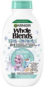 Garnier Whole Blends Kids 2-in-1 Hypoallergenic Shampoo & Hair Detangler with Rice Cream and Organic Oat Gently Cleanses and Detangles, Frozen Oat Delicacy - 250ml