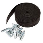 House2Home Replacement Elastic Webbing Kit to Repair Sagging Couch, Chair, Patio Furniture, includes Installation Instructions, 2 Inch Wide x 40 Ft. Strap Metal Webbing Clips