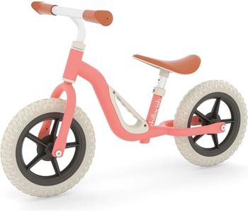 Chillafish Charlie Lightweight Toddler Balance Bike, Balance Trainer for Children 18-48 Months, Learn to Ride with 10-Inch No-Puncture Tires, Adjustable Seat and Carry Handle, Flamingo