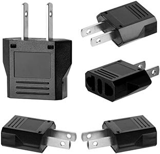 5 pezzi Adattatore da Viaggio, Adattatore per pina Europea a Americana, Adattatore per Spina Italiana a USA, Universale per Europa/USA/US/Cina/Giappone/Canada/Messico