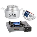 CanCooker Junior Multi-Fuel Burner & Rack Kit | Portable Food Steamer for Camping, RVs, On The go & Home Cooking | Includes Steamer, Lid, and Carry-on Bag