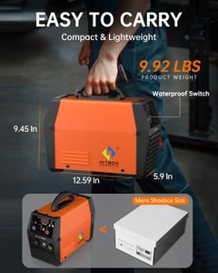 HITBOX 200A Gasless MIG Welder – Portable Flux Core Welding Machine