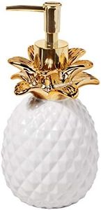 SKL Home by Saturday Knight Ltd. Gilded Pineapple Soap Dispenser, White/Gold