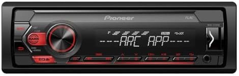 Pioneer MVH-S120UB 1-DIN receiver with red illumination, USB and compatible with Android devices.