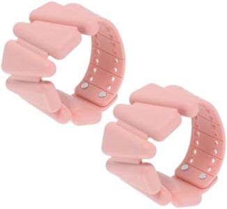 PATIKIL Adjustable Wrist Weights Set of 2, 2Lbs Total (1lb Each) Silicone Ankle Walking Weights for Women Men Bracelets for Training Yoga Jogging Aerobics, Light Pink