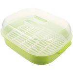 Hemoton Microwave Vegetable Steamer Kitchen Food Steamer Insert Dim Sum Cookers Cooking Steamers Vegetable Steamer Basket for Veggie Seafood Cooking Dumplings Green Microwave Food Steamer