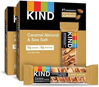 KIND Bars, Caramel Almond & Sea Salt, Healthy Snacks, Gluten Free, Low Sugar, 6g Protein, 24 Count