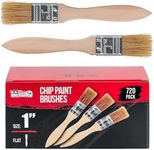U.S. Art Supply 720 Pack of 1 inch Paint and Chip Paint Brushes for Paint