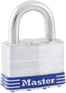Master Lock Laminated 50mm Steel Padlock with 2 Keys - Weather-Resistant Outdoor Lock for Shed, Fence, Toolbox, Gate Lock with Keys - Hardened Boron Cut-Resistant Shackle