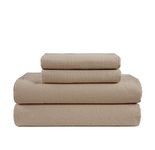 LANE LINEN 100% Cotton Flannel Sheets Set - King Size Flannel Sheets, 4-Piece Luxury Bedding Sets, Lightweight, Brushed for Extra Softness, Warm and Cozy, 16" Deep Pocket - Taupe